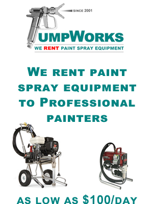 Pumpworks Rents Paint Sprayers to professional painters